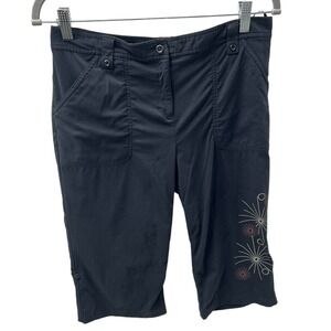 IZOD Golf Pants Orchid Collection Capri Pants Black Womans  Size 6